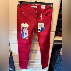 NWT YMI Wanna Betta Butt? Stretch Red Skinny Jeans.  Size 5.  Color: Ketchup